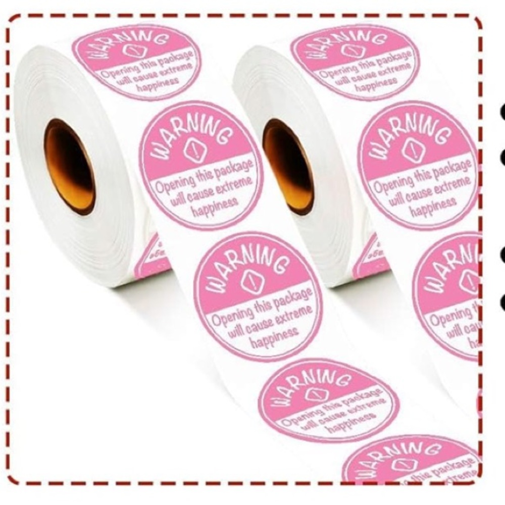 NEW! 🎉50 Extreme Happiness stickers - Pink & White